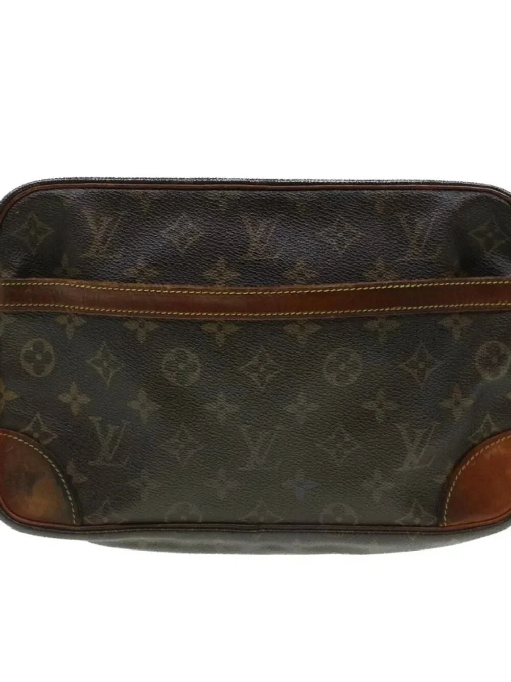LOUIS VUITTON Monogram Compiegne 28 Clutch Bag M51845 LV Auth 44405